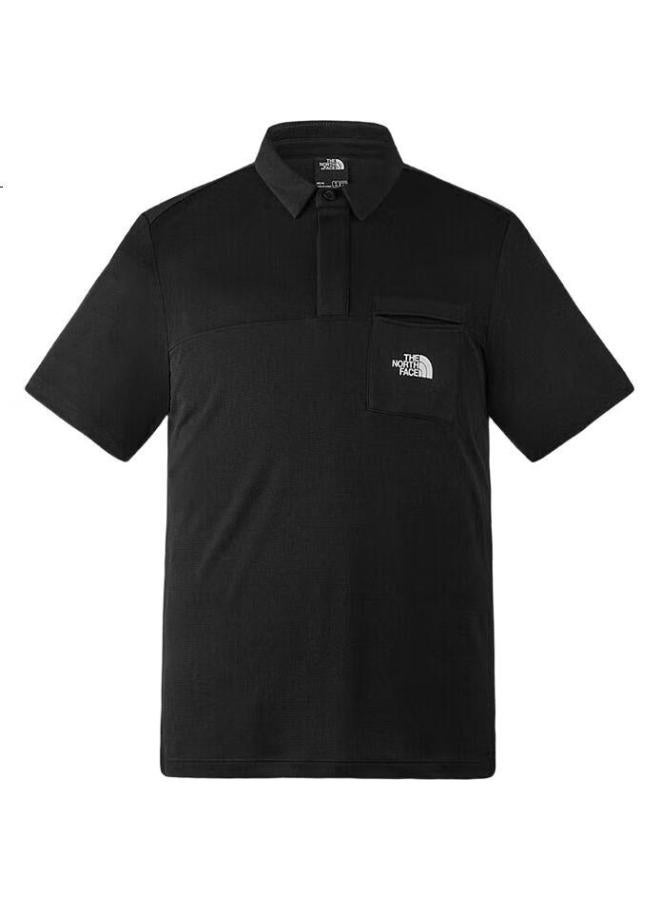 The North Face Men'S Short Sleeve Polo Outdoor Quick-Drying Breathable Short Sleeve 8Av2 Black/Jk3 Xl - Image 3