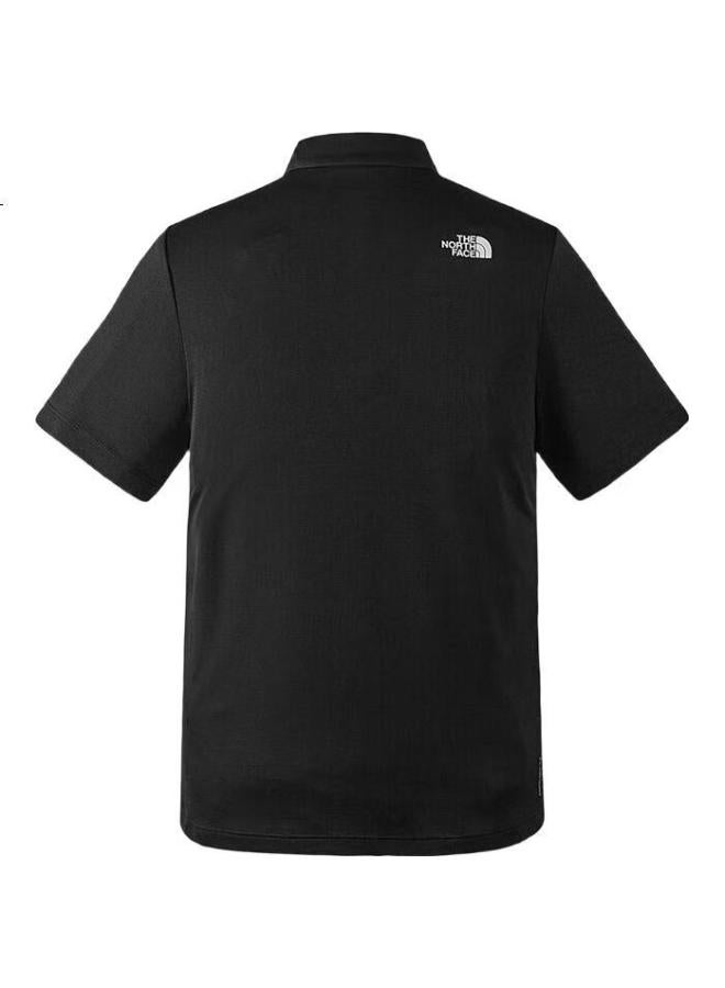 The North Face Men'S Short Sleeve Polo Outdoor Quick-Drying Breathable Short Sleeve 8Av2 Black/Jk3 Xl - Image 2