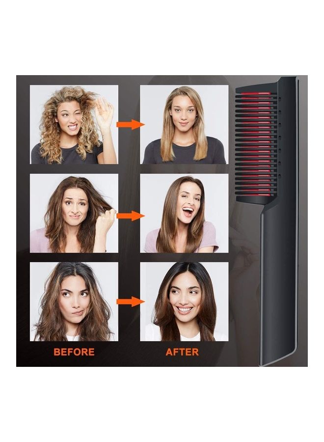 NIBEMINENT Hair Straightener Brush Black - Image 3