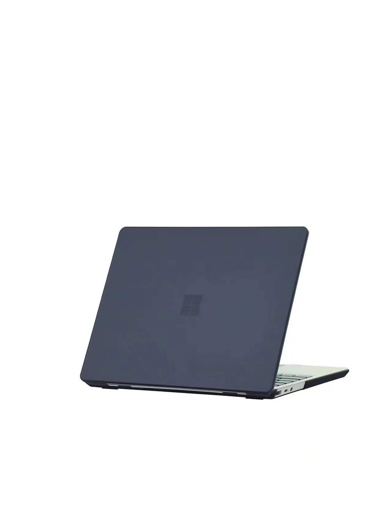 حافظة صلبة رفيعة لجهاز Microsoft Surface Laptop Go مقاس 12.4 بوصة (إصدار 2020) / Surface Laptop Go 2 (إصدار 2022)، غطاء لجهاز الكمبيوتر المحمول Go مقاس 12.4 بوصة - أسود