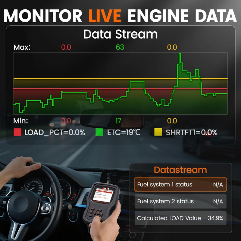 ANCEL AD530 PRO 2 in 1 OBD2 Scanner & Car Battery Tester, Car Scanner Diagnostic Tool with Live Data, 12V Battery Tester with Charging & Cranking Test, Check Engine Code Reader for 1996+ Vehicles - Image 5