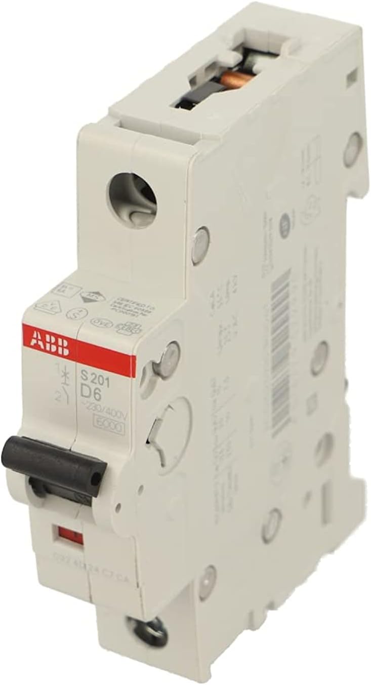 ABB Miniature Circuit Breakers MCB | SH201 Series 6kA Single Pole Breaker | Made In Germany (6A MCB)