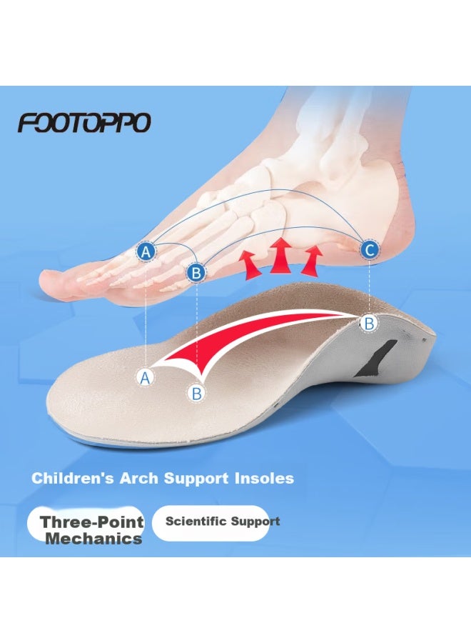Footoppo Children's Flat Foot Insoles Arch Support Pads Flat Feet Bowleg Correction Orthopedic Insoles - Image 1
