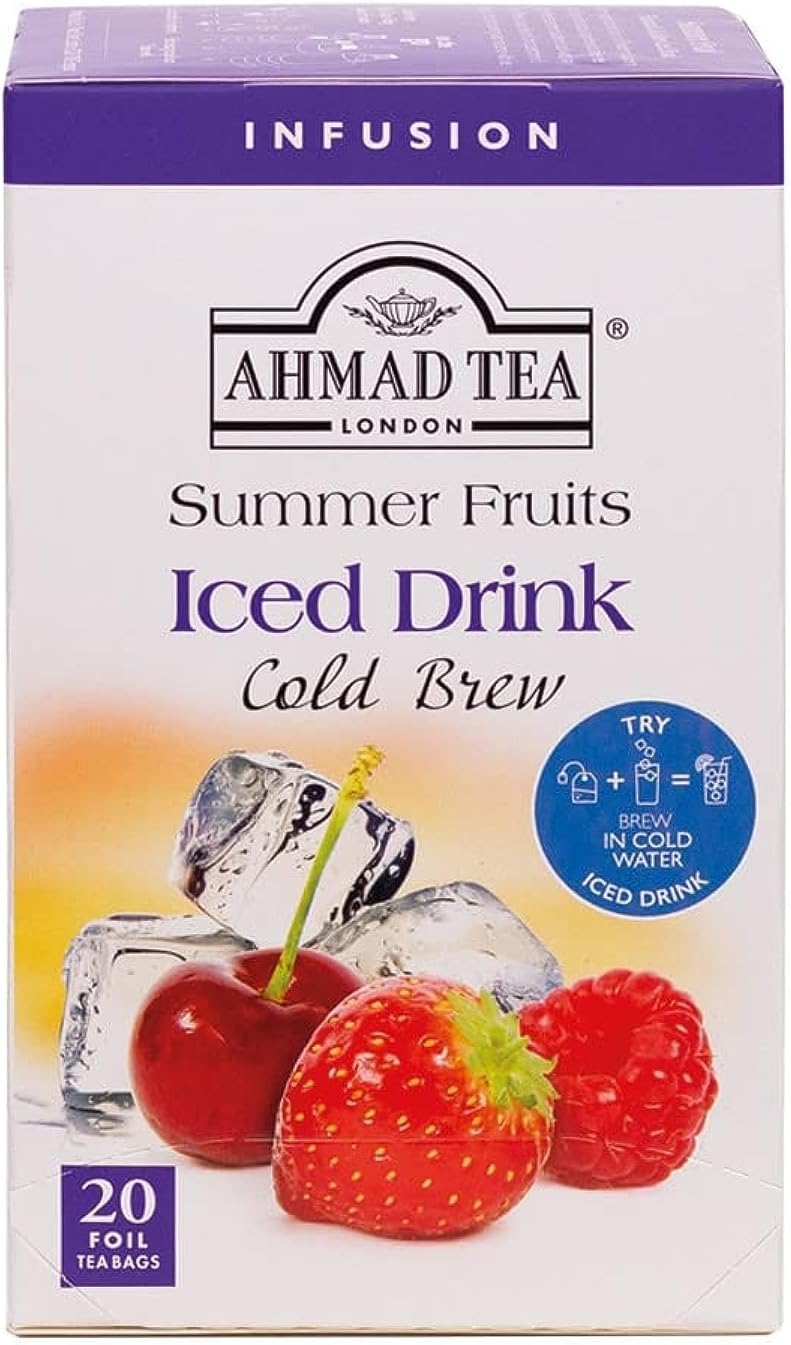 Ahmad Tea Cold Brew Summer Fruits Iced Tea - 20 Foil Tea Bags - Image 1