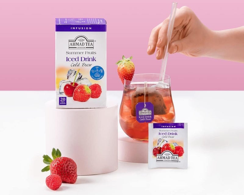 Ahmad Tea Cold Brew Summer Fruits Iced Tea - 20 Foil Tea Bags - Image 2