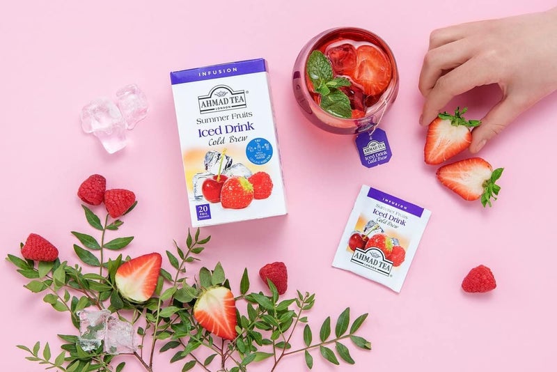 Ahmad Tea Cold Brew Summer Fruits Iced Tea - 20 Foil Tea Bags - Image 3