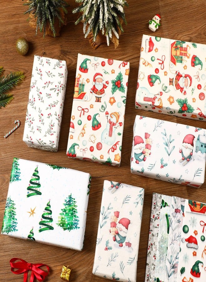 SANNIX 100 Sheets Christmas Tissue Paper, 20×14 Inch Holly Berry Watercolor Art Gift Wrapping Paper for Gift Wrapping DIY Crafts Winter Christmas Party Gift Decoration - Image 3