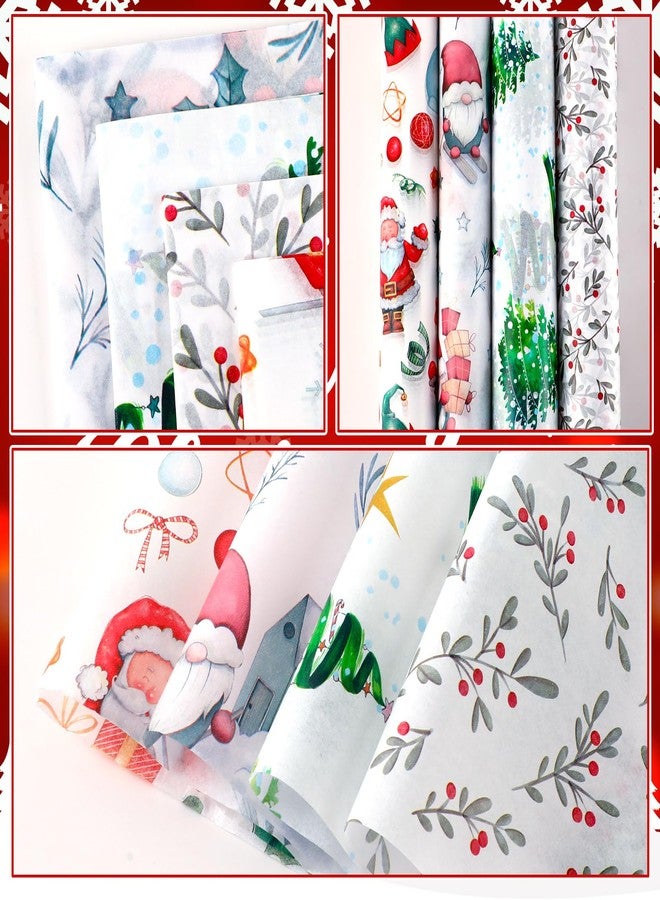 SANNIX 100 Sheets Christmas Tissue Paper, 20×14 Inch Holly Berry Watercolor Art Gift Wrapping Paper for Gift Wrapping DIY Crafts Winter Christmas Party Gift Decoration - Image 2