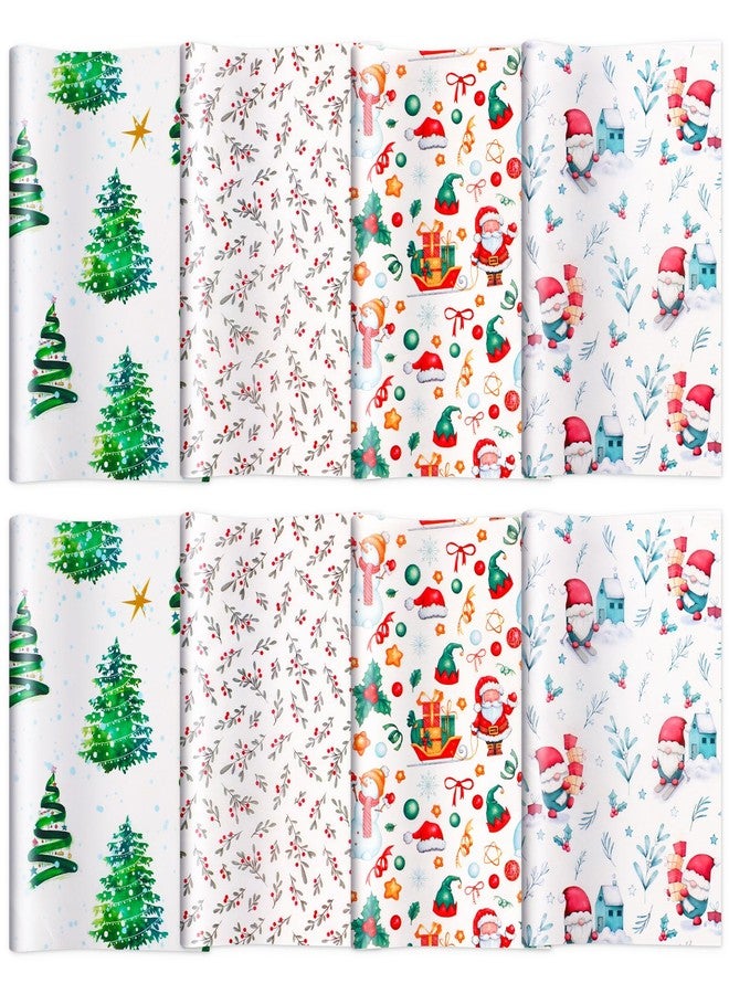 SANNIX 100 Sheets Christmas Tissue Paper, 20×14 Inch Holly Berry Watercolor Art Gift Wrapping Paper for Gift Wrapping DIY Crafts Winter Christmas Party Gift Decoration - Image 1