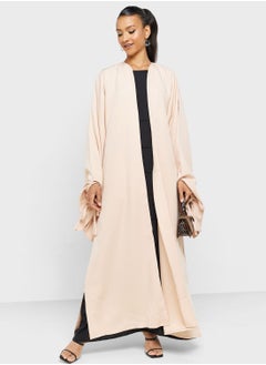 hayas closet Tassels Accent Open Abaya  - Image 1
