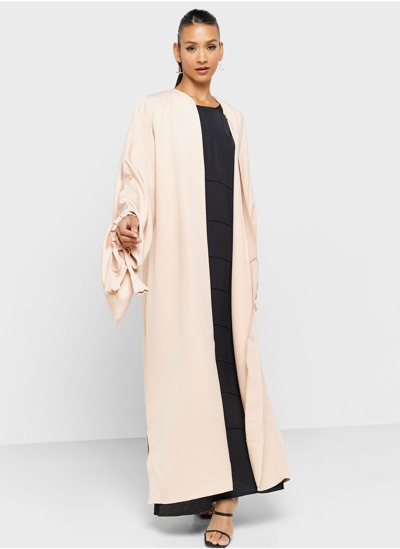 hayas closet - Tassels Accent Open Abaya - Image 1