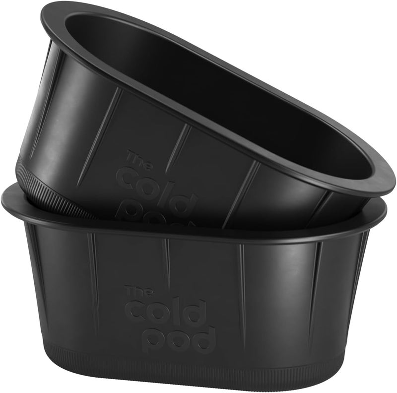 قالب الثلج من Cold Pod لحمام الثلج، عبوة من 2 قالب ثلج كبير جدًا معزز بالفولاذ المقاوم للصدأ في الأعلى، 7 أرطال من قالب مكعبات الثلج من المطاط السيليكوني - Image 1