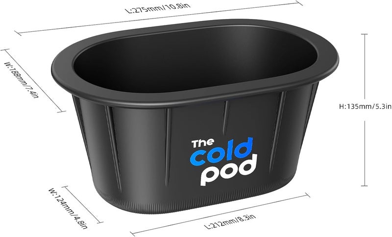 قالب الثلج من Cold Pod لحمام الثلج، عبوة من 2 قالب ثلج كبير جدًا معزز بالفولاذ المقاوم للصدأ في الأعلى، 7 أرطال من قالب مكعبات الثلج من المطاط السيليكوني - Image 2