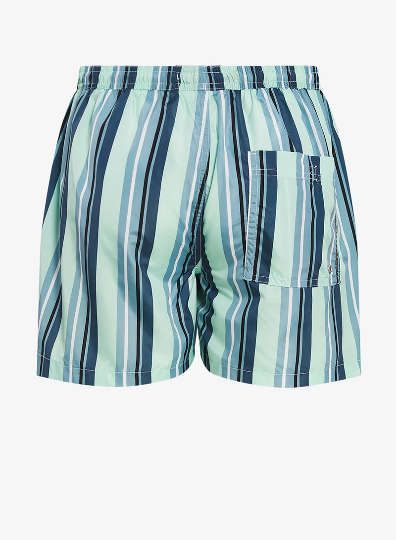 برايف سول شورت سباحة رجالي من برايف سُول بنقشة مخططة من البوليستر