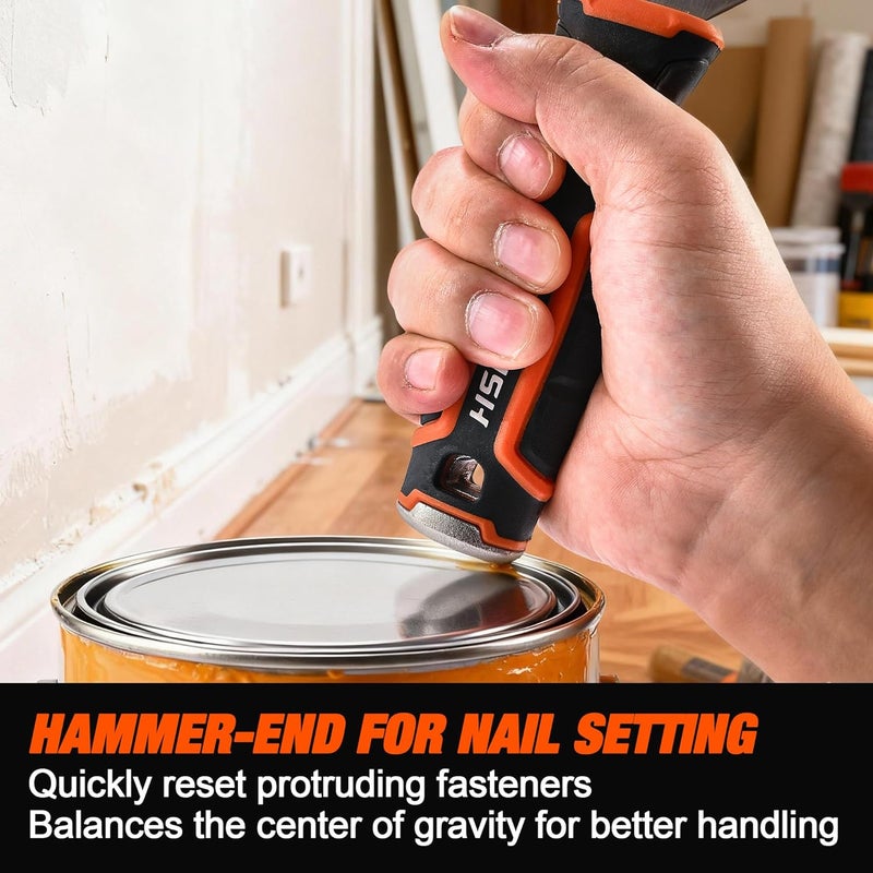Vanquish 4 Inch Stainless Steel Putty Knife Scraper with Soft Grip Handle and Metal Hammer End (3564) - Image 5