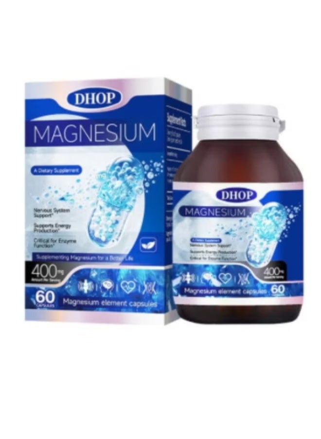 DHOP Magnesium Glycinate High Absorption 400MG 60 Veg Capsules - Image 1