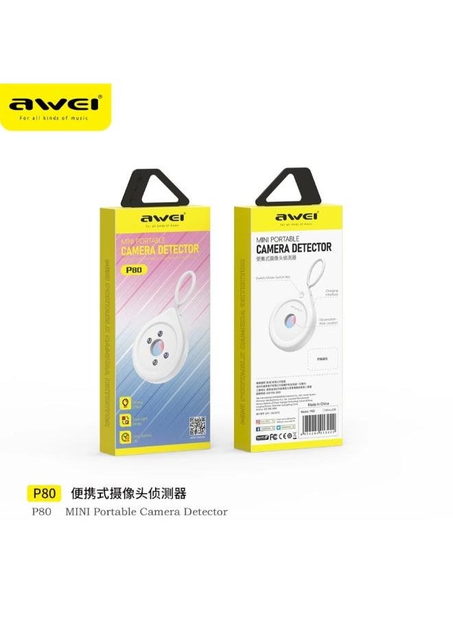 Awei - Awei P80 Mini Portable Camera Detector For Hidden Camera Pinhole Hidden Lens Detect Anti-Peeping - Image 1