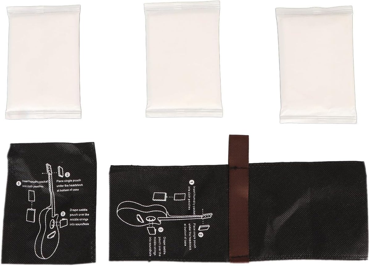 Humidipak Generic 3 Humidifier Packs with 2 Bags for Acoustic Guitar Bass Violin ...