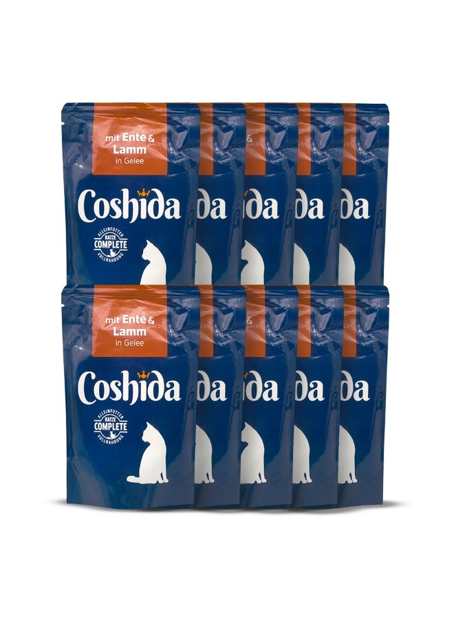 كوشين طعام كوشيدا الرطب في كيس جيلي للقطط البالغة 100 جرام مع البط ولحم الضأن - Image 1