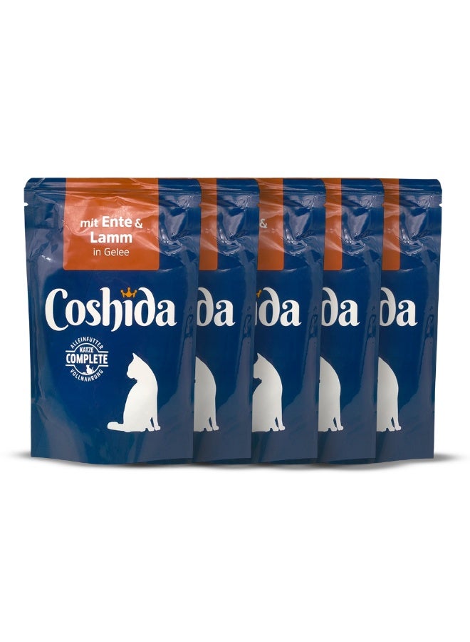 كوشين طعام كوشيدا الرطب في كيس جيلي للقطط البالغة 100 جرام مع البط ولحم الضأن - Image 2