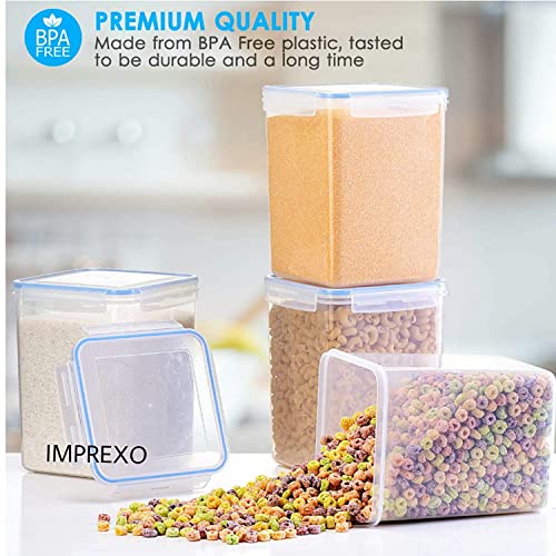 IMPREXO airtight plastic containers for kitchen storage containers for kitchen airtight kitchen containers (Pack of 6, 2150 ML) - Image 5