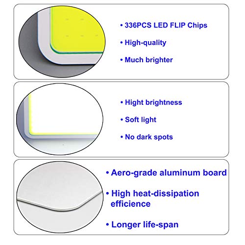 symbuth 1pcs Super Bright Tube DC12V 70W 8.6x4.4in COB Panel Strip Module Super Bright LED Light for DIY Outdoor Hiking Camping Lamp Flood Bulb, Cold White 6500K - Image 2