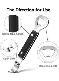 Garlo Bottle Punch Can, Opener Stainless Steel, Beer Bottle Opene,r Punch Bottle Opener with Wood Handle for Manual Bottles Cans  - Image 2