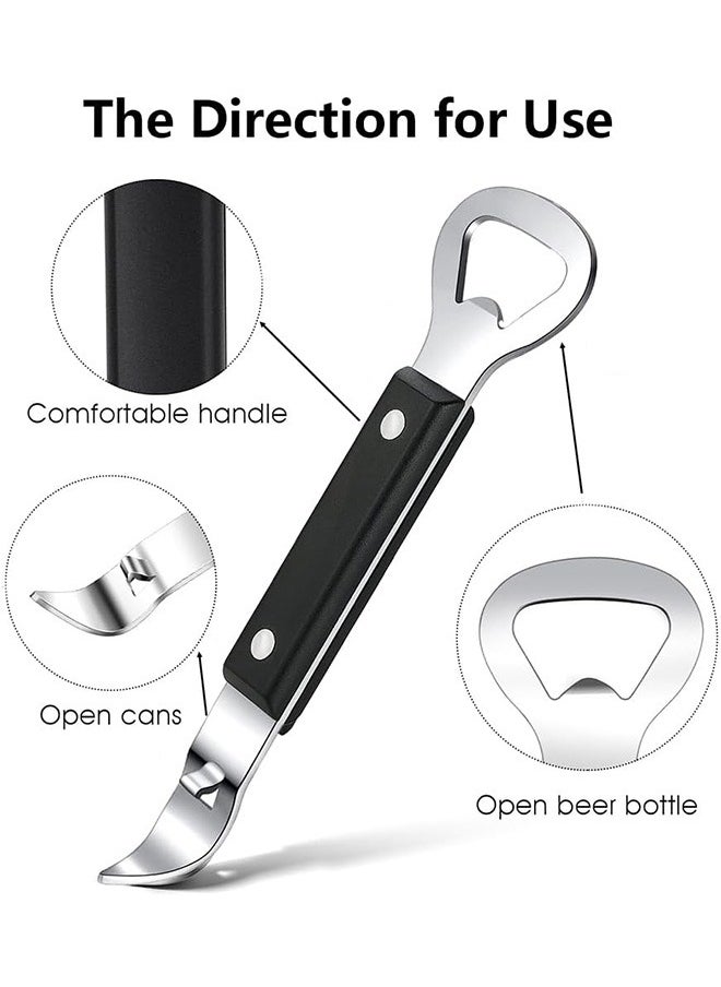 Garlo - Bottle Punch Can, Opener Stainless Steel, Beer Bottle Opene,r Punch Bottle Opener with Wood Handle for Manual Bottles Cans - Image 1