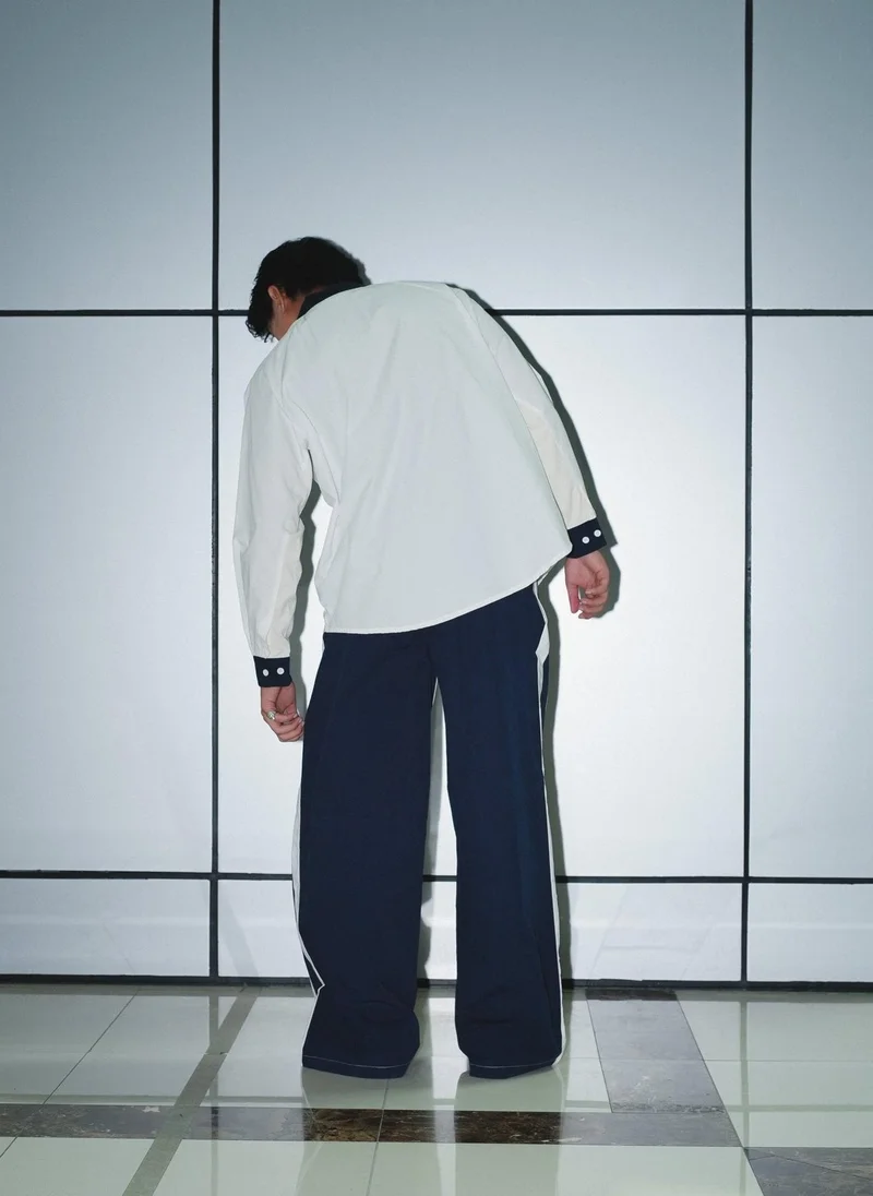 Flashmobnation  Multicolor Panel Poplin Trousers for Men | Best Price UAE