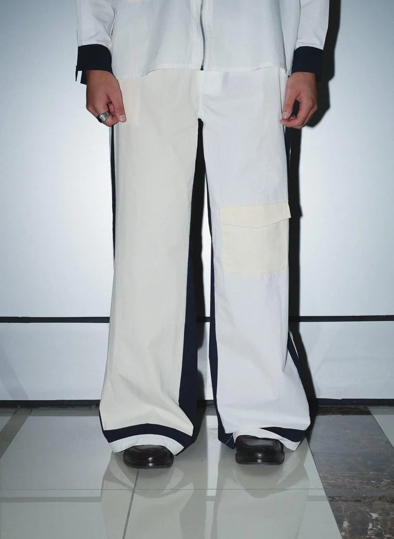 Flashmobnation Multicolor Panel Poplin Trousers