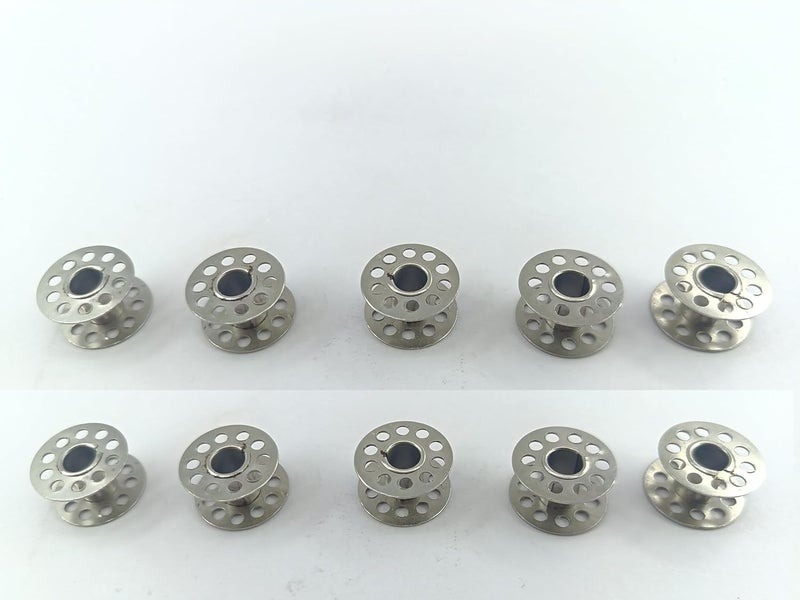 advancedestore Whole Steel Bobbins Pack of 10 Small Sewing Stiching Machine Bobbins Steel Bobbins for Sewing Machine - Image 1