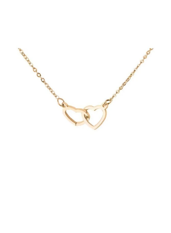 صندوق وردة أبدية مع قلادة على شكل قلب، قلادة حب مزدوجة، قلادة على شكل عظمة الترقوة، زهرة ورد دوارة، وردة عيد الحب، هدية خالدة لكل مناسبة - Image 2