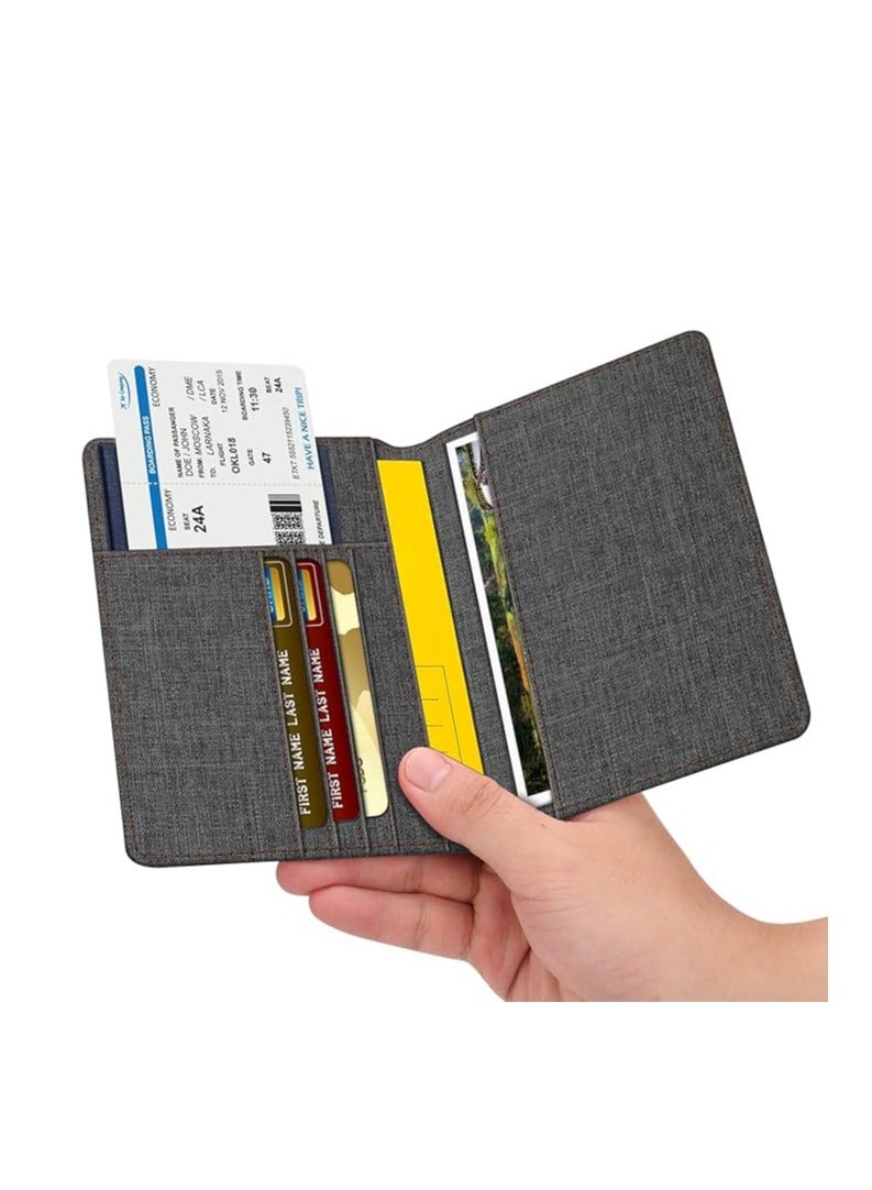 Fintie Passport Holder, Slim Travel Wallet RFID Blocking Card Case Cover Passport Cover Protector Travel Essentials with Credit Card Slots for Women/Men - Image 2