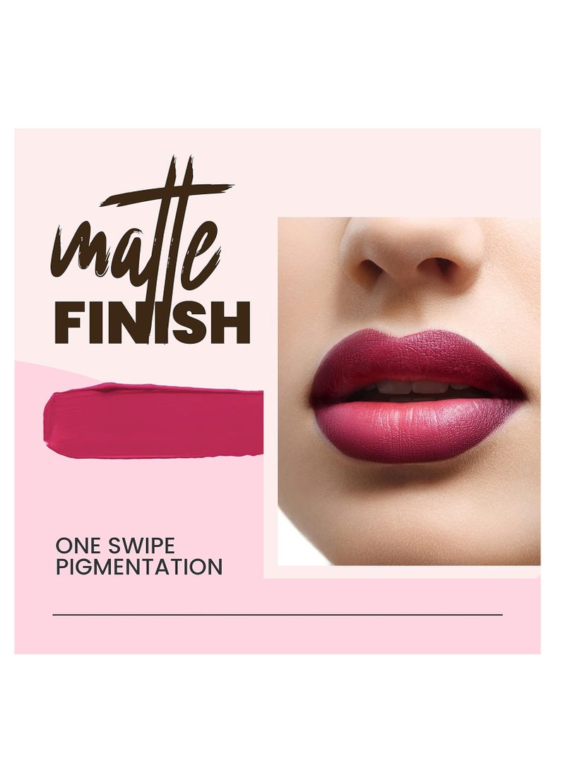 مارس أحمر الشفاه MARS Double Trouble 2 في 1 قابل للسحب، يدوم طويلاً بلمسة نهائية مطفأة اللمعة ومقاوم للتلطخ للنساء، 4.0 جم 08 Tangy Jam - Image 4