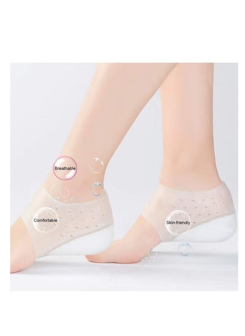 Generic - 2 Pcs 5 cm Invisible Height Increase Insole,  Wearable Cushion Inserts Shoe Soft Heel Lift Insole Leg Lengthen for Men and Women - Image 1