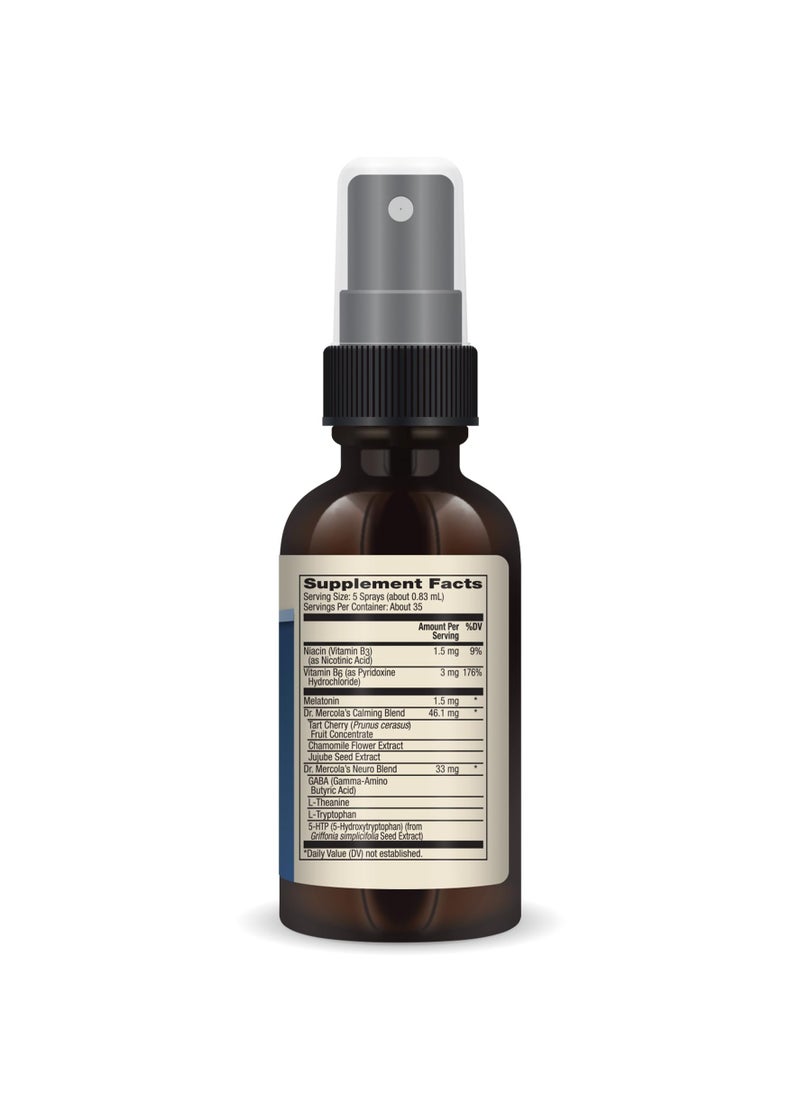 Dr. Mercola Sleep support 1.5 mg melatonin per serving natural raspberry flavor with other natural flavors dietary supplement 0.98 fl. oz. (29 ml)  - Image 2