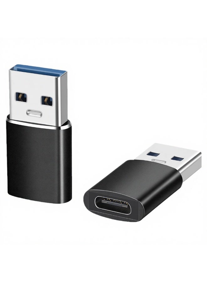 USB-C to USB-A Converter Adapter USB 3.1 10Gbps Fast Data Transfer & Charging Plug and Play Compatible with Laptops, Smartphones, Flash Drives, Keyboards & Mouse - Image 1