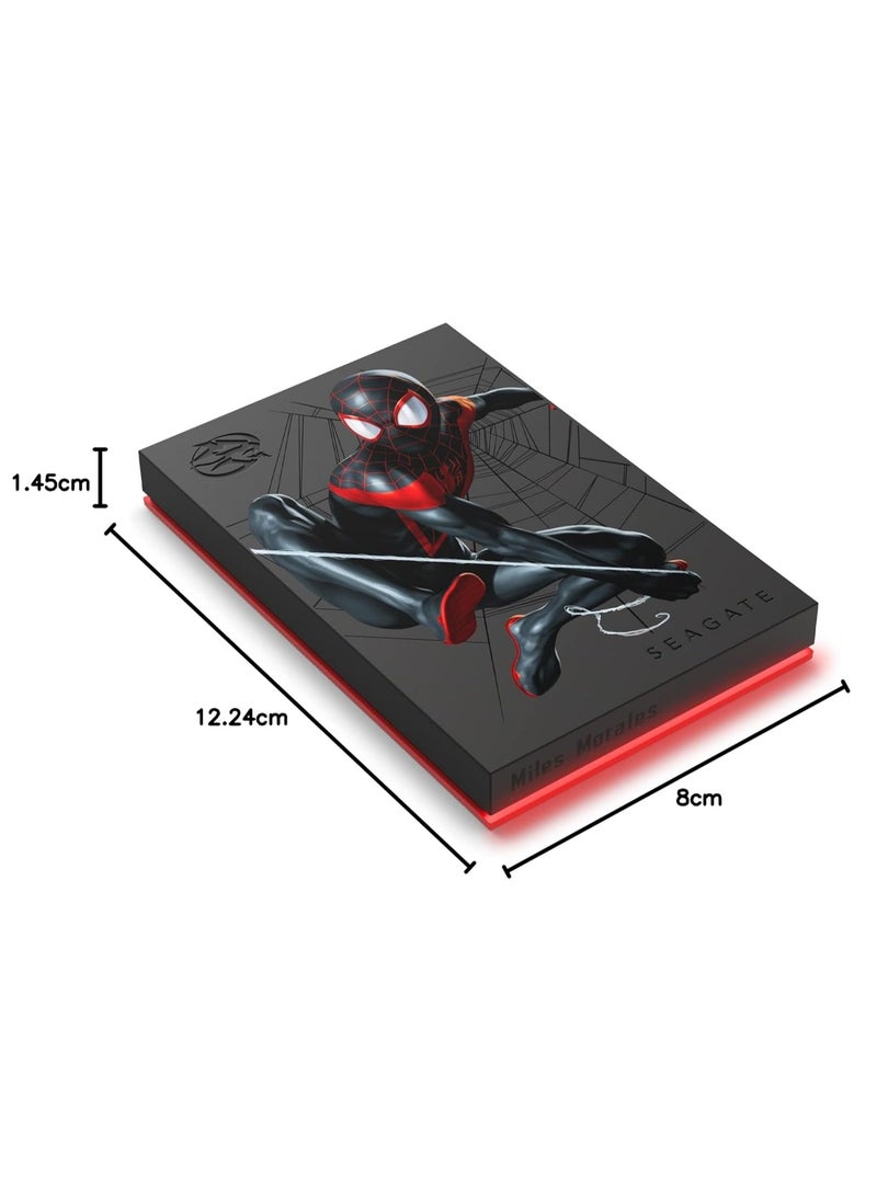 Seagate Products - Firecuda 2TB External Hard Drive Compatible with PS4, PS5, Xbox One/Series, PC, Marvel Edition Miles Morales, USB 3.2 - Image 1
