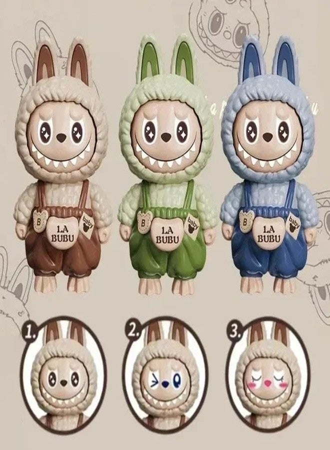 JHEPCOIN Face Changing Doll Keychain Toy - Rubber Cartoon Keyring, Cute Backpack Charm, Bag Pendant, Car Key Holder for Kids - Image 4