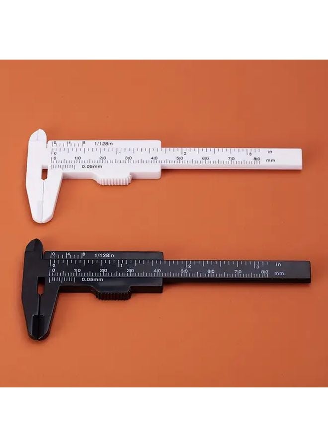 Black Mini Plastic Sliding Vernier Caliper Gauge 3.15 Inch Double Scale Ruler - Image 5
