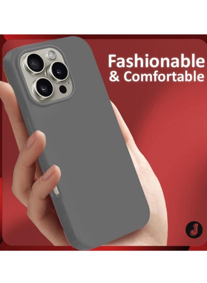 JAJEEK "NEW Liquid Silicone Case for iPhone 16 Pro - Ultra-Slim Design with Soft Microfiber Lining & Drop Protection" - Image 4