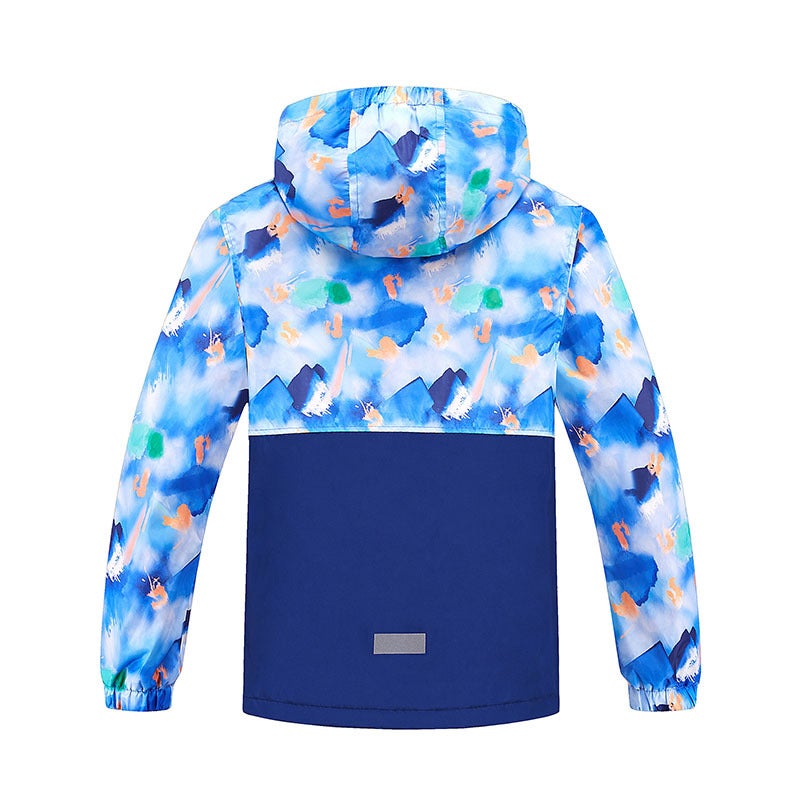 Special Boys' Windproof And Warm Jacket Children'S Outdoor Sports Windbreaker Children'S Stitching Jacket - Image 3