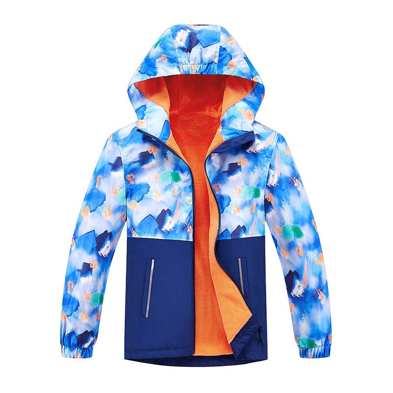 Special Boys' Windproof And Warm Jacket Children'S Outdoor Sports Windbreaker Children'S Stitching Jacket - Image 2