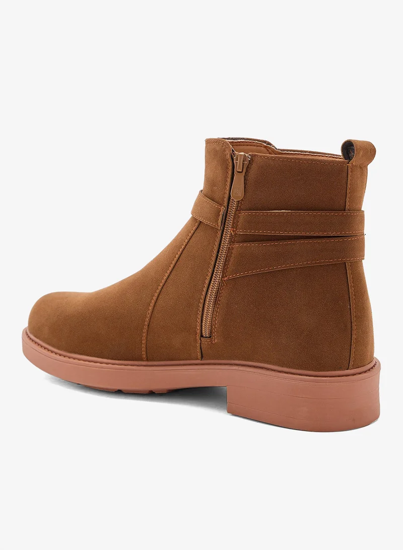 Robert Wood Beige Suede Suede Pull On Boots for Men | Best Price UAE