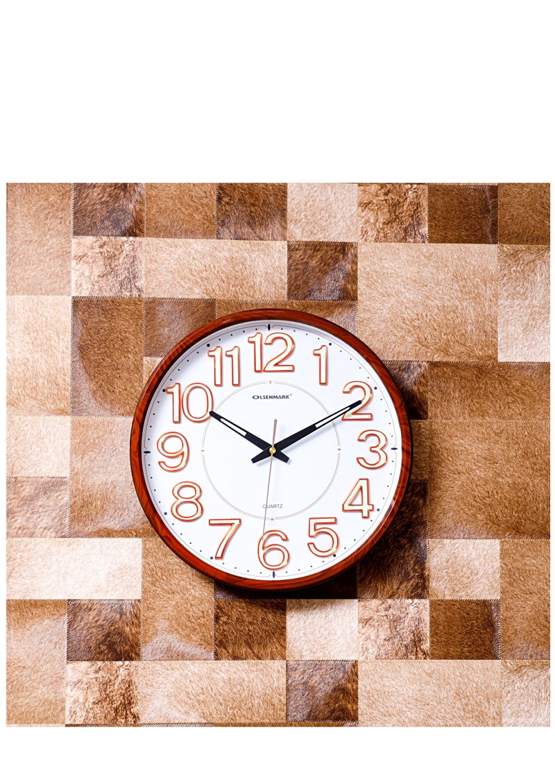 OLSENMARK Wall Clock - Large Round Wall Clock With Modern Design - Image 2