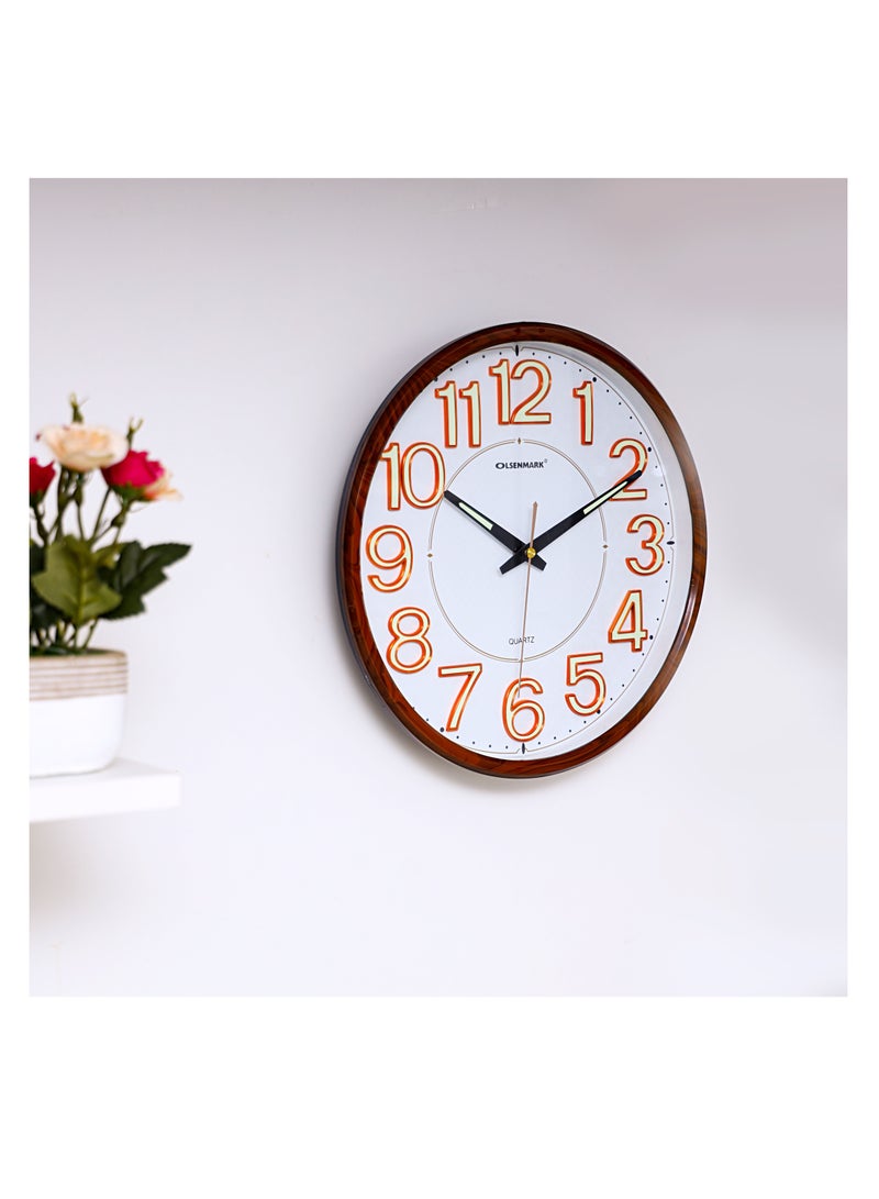 OLSENMARK Wall Clock - Large Round Wall Clock With Modern Design - Image 3