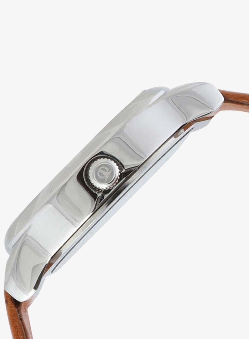 Titan Workwear Siler Dial Women Watch With Leather Strap - Image 3