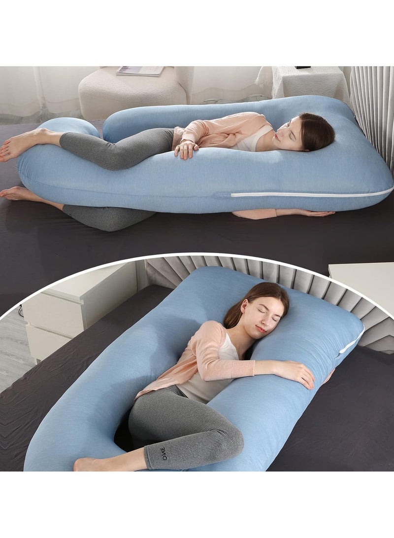 F.A.M.S G Shape Velvet Pregnancy Pillow - Luxurious Maternity Support Pillow for Comfort and Back Relief - Image 2