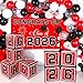 Amplov Graduation Decorations Class of 2026 Black Red and White 2026 GRAD Balloon Boxes with Letters Balloon Garland Kit Congrats Grad Banner Photo Backdrop for High School College School Event - Image 3