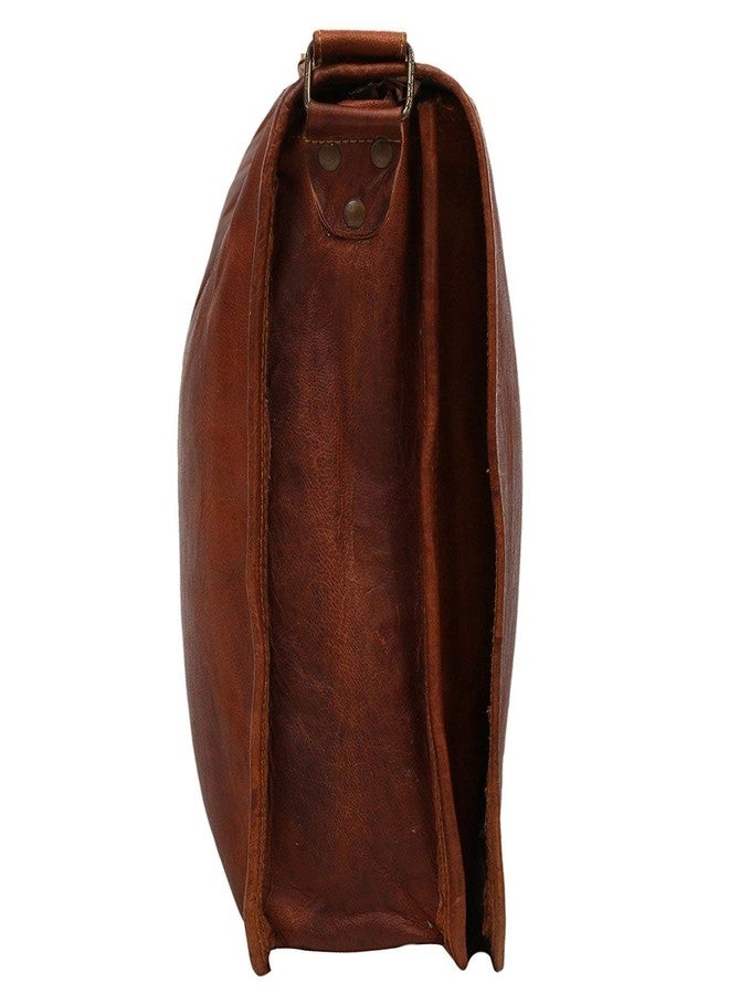 RSN 15 Inch Genuine Leather Stylish Sling Shoulder Messenger Bag For Unisex - Image 3